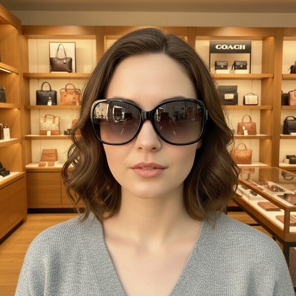 Coach HC 8032 Women’s L908 Perri 5022/11 Black Sunglasses 58-15-125 - Picture 2 of 15